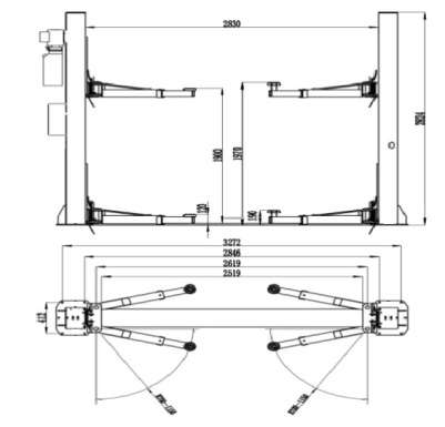 Габаритные размеры RLP2-400